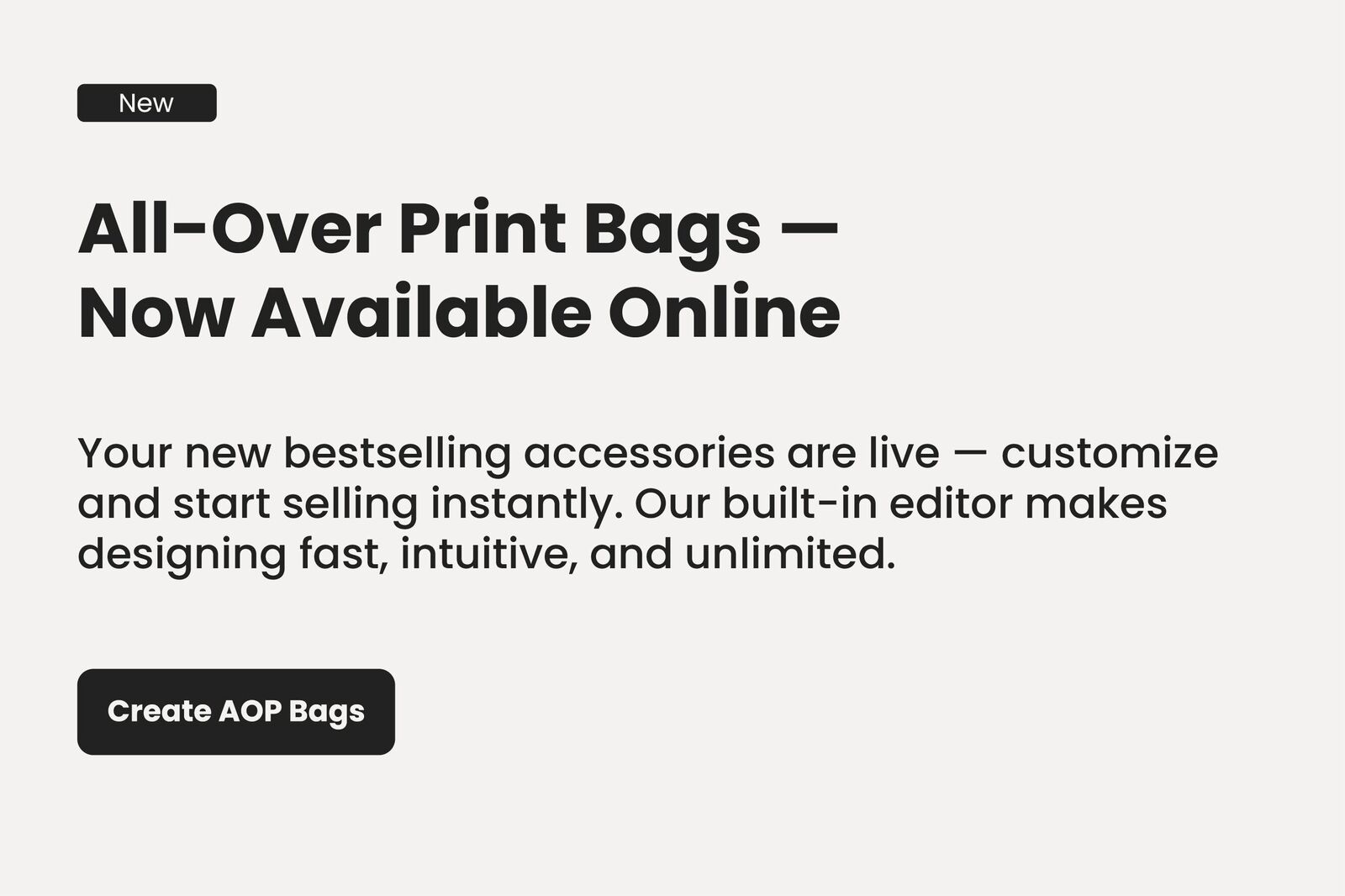 All-Over Bags - Now Online