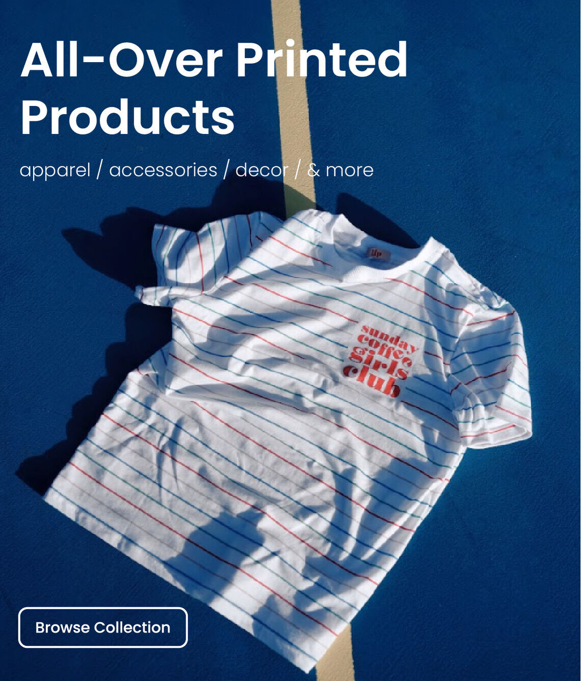 All-over printed products