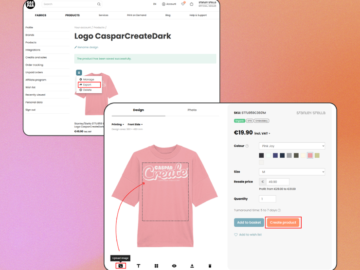 Create & Export Products to Shopify, Etsy & WooCommerce