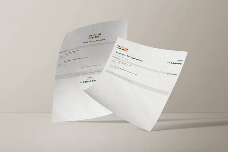Custom branded packing slips example