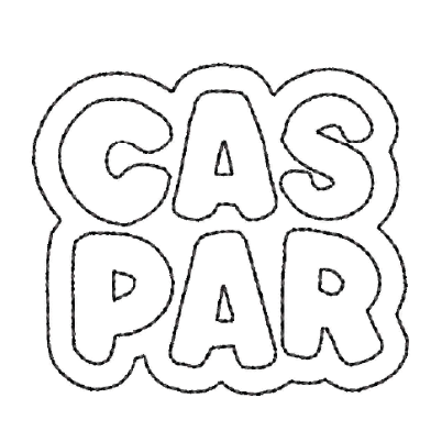 Run stitch example: single-line outline embroidery
