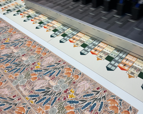 Custom printed fabric at Caspar
